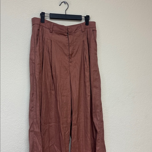 Anthropologie Maeve womans The Avery Pleated Wide-Leg Trousers: Linen Edition 12 - Picture 4 of 5
